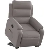 vidaXL Relaxsessel mit Aufstehhilfe Taupe Stoff