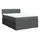 vidaXL Boxspringbett mit Matratze Dunkelgrau 140x200 cm Stoff