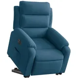 vidaXL Relaxsessel mit Aufstehhilfe Elektrisch 92,5 x 100 x 92,5 cm Blau Samt
