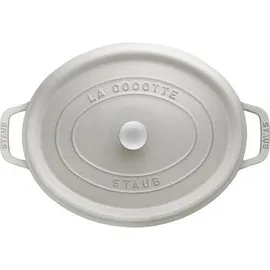 Staub Cocotte 29 cm oval weisser trüffel