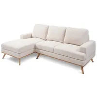 Ecksofa Dan Stoff Beige Creme