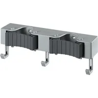 Metaltex Hang-up 2 Klemmleiste Besenhalterung, Gerätehalter mit 3 Haken