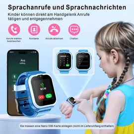 Onestyle SMW-Kids Smartwatch für Kinder mit LBS-Tracking, GPS, AGPS, 4G, SOS, HD Videoanruf, Kamera, 1,4" IPS-Farb-HD-Display , IPX7, schwarz