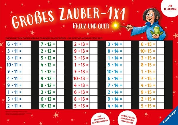 Preisvergleich Produktbild Zaubertafel: Großes Zauber-1x1: Kreuz und quer