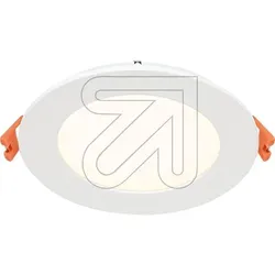LED-Einbauleuchte Ø120mm 3000K Rahmenfarbe weiß 600lm