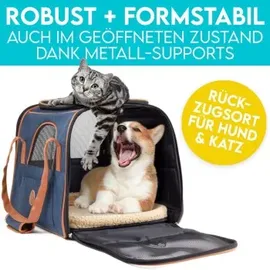 HUND IST KÖNIG Tiertransportbox Gr. S 44 x 32 x 34 cm Dunkelblau