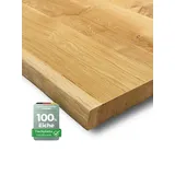 holz4home Tischplatte mit Baumkante 140 x 80 x 4 cm