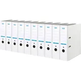 Elba Ordner A4, Smart Pro, 8 cm breit, Kunststoff außen, weiß, 10 Stück