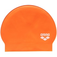 arena Unisex Erwachsene Weiche Latex-Badekappe für Training und Fitness Schwimmen, ideal für langes Haar, verstärkter Rand, Orange