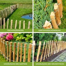 Floranica Staketenzaun 100 x 50 cm braun