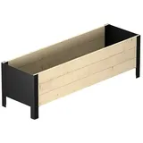 upyard Pflanzkasten Modernbox niedrig 118 x 36 x 32 cm Schwarz