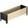 upyard Pflanzkasten Modernbox niedrig 118 x 36 x 32 cm Schwarz