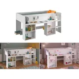 Parisot Hochbett Pirouette 1 90 x 200 cm Holzwerkstoff weiß