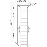 Burgbad Hochschr.Sys30 PG4 Sana 1760x800x320 Lichtgrau Hochglanz, HSUF080F3363 HSUF080F3363