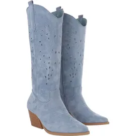 Ital-Design Cowboyboots Damen Blau 38