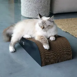 D&D Kratzwelle aus Pappe I Love Happy Cats "Archie" braun/schwarz - Braun/Schwarz