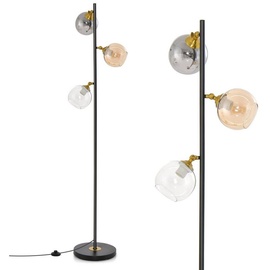 Costway Stehlampe mit Fußschalter, E27-Glühlampensockel & stabilem Metallmast, Leselampe für Wohnzimmer, Arbeitszimmer Schlafzimmer