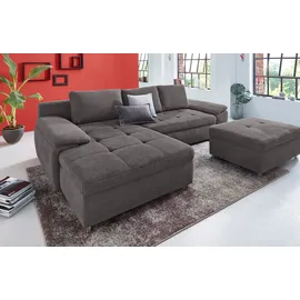 sit&more Ecksofa SIT & MORE "Labene L-Form", grau (fango), B:270cm H:82cm T:90cm, Struktur fein (95% Polyester, 5% Polyamid);Luxus-Microfaser ALTARA NUBUCK (100% Polyester);Kunstleder SOFTLUX / Struktur (100% Polyester);Struktur (100% Polyester);Flachgewebe (95%