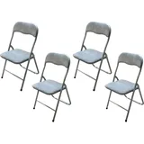 Hti-Living Klappstuhl 4er Set Dima Fabric Grau