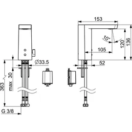 Hansa HANSASTELA Sensor-Armatur Chrom