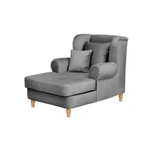 Max Winzer Ohrensessel Mareille Samt 103 x 103 x 0 cm Grau