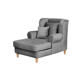 Max Winzer Ohrensessel Mareille Samt 103 x 103 x 0 cm Grau