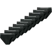 SCHIESSER Rio Slip unifarben schwarz S 10er Pack