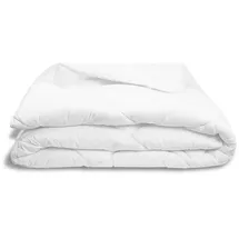 ZOLLNER Ganzjahresbettdecke mit Steppung, 240x220 cm, 2150 g, weiß - Weiß