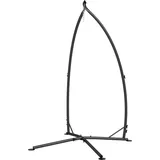Outsunny Ständer für Hängesessel - Hängestuhl Ständer, Höhe 215 cm - Maximale empfohlene Belastung 130 kg, schwarzem Metall   Aosom