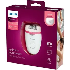 Philips Satinelle Essential BRE255/00 weiß/rosa