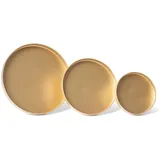 Novaliv 8x Kerzenpick Flach Gold 8cm Durchmesser I Kerzenteller mit Dorn I Adv in Gold | Gr.: onesize
