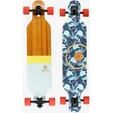 BTFL MALOU - Komplettboard - Drop through Cruiser Longboard BLAU|braun 96.5 cm