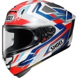 Shoei X-SPR Pro Escalate, Integralhelm - Weiß/Rot/Blau/Grau - M