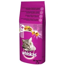 WHISKAS Adult 14kg Thunfisch und Gemüse + WHISKAS Adult 12x85g Lachs und Thunfisch