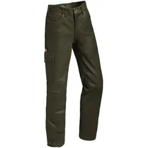 La Chasse Lederhose aus Büffelleder mit Beintasche Herren strapazierfähig Trachtenhose Büffellederhose Jagdlederhose Herrenhose mit ausknöpfbarem Innenfutter (60, Grün (Oliv)) - 60