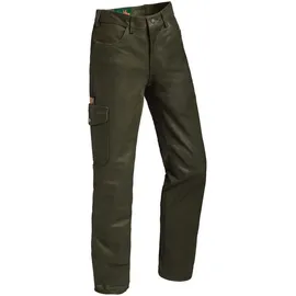 La Chasse Lederhose aus Büffelleder mit Beintasche Herren strapazierfähig Trachtenhose Büffellederhose Jagdlederhose Herrenhose mit ausknöpfbarem Innenfutter (60, Grün (Oliv)) - 60