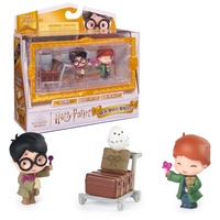 Wizarding World Harry Potter - Micro Magical Moments Multipack "Gleis 9 3/4" mit Harry Potter, Ron Weasley, Eule Hedwig und Setzkasten, Spielzeug für Kinder ab 6 Jahren, Fanartikel