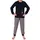 normann Pyjama Frottee langarm mit Bündchen Basketball-Motiv grau 140