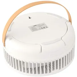 COOLSERIE Akku Teleskop Standventilator 20 cm Weiß