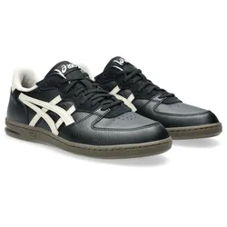 Sneaker ASICS SPORTSTYLE "SKYHAND OG", Gr. 46,5, schwarz (schwarz, oatmeal), Synthetik, Leder, sportlich, Schuhe
