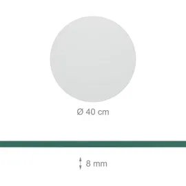 Relaxdays Glasplatte, 8mm ESG, transparent