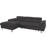 Cotta Ecksofa Komaris L-Form Kunstleder 2-Sitzer Grau