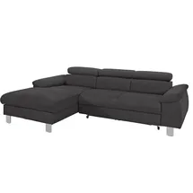 Cotta Ecksofa Komaris L-Form Kunstleder 2-Sitzer Grau