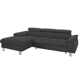 Cotta Ecksofa Komaris L-Form Kunstleder 2-Sitzer Grau