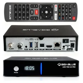 GiGaBlue UHD Trio 4K PRO Combo Tuner, W-LAN 1200Mbps