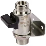 Micro Matic Wandhalter mit Abstellhahn, NW:7 mm
