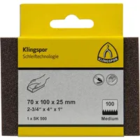 KLINGSPOR SK 500 Schleifklotz, Korund Korn 100 70 x