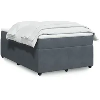 VidaXL Boxspringbett mit Matratze Dunkelgrau 120x200 cm Samt