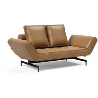 Innovation Living Schlafsofa Ghia Laser Lederoptik Brown