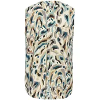 LASCANA Blusentop Damen sand-blau-khaki bedruckt Gr.38
